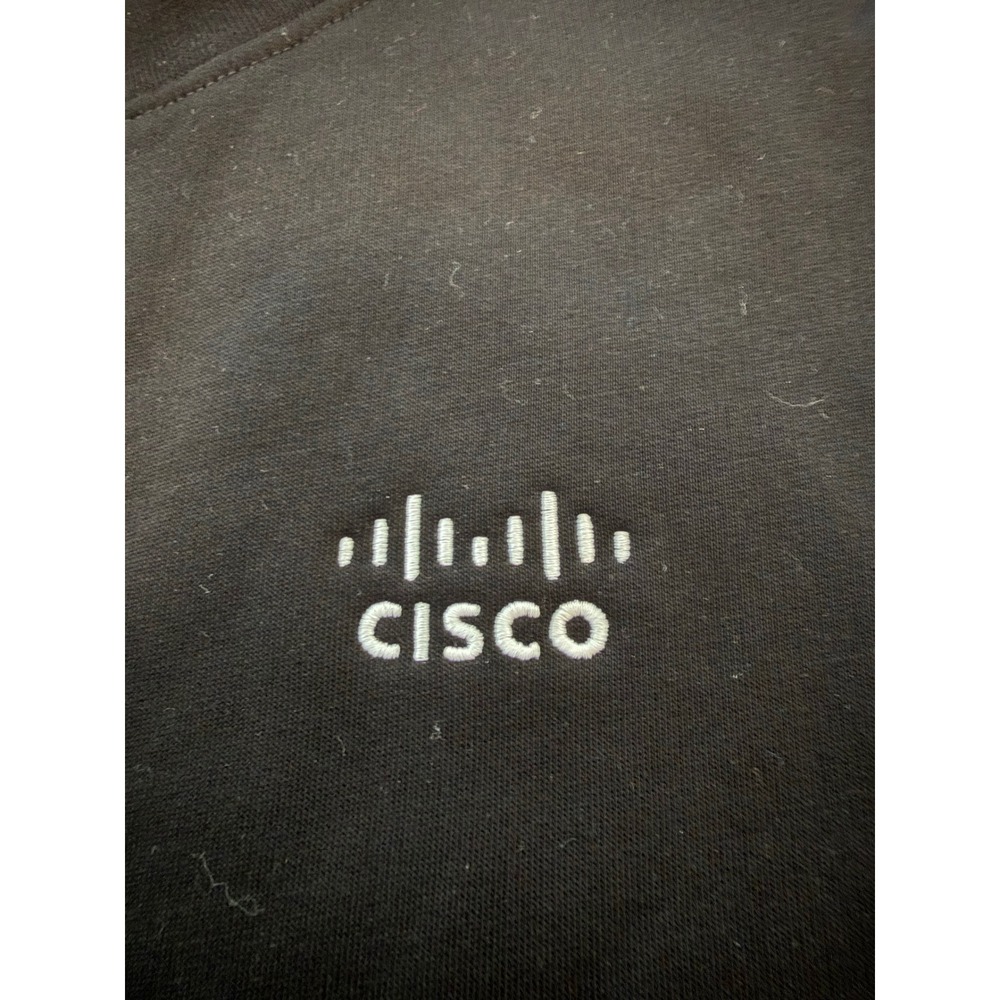 AS Colour Cisco Systems Tech Logo Relax Crewneck Sweatshirt Black Mens Medium